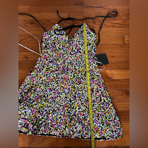 Lulu’s multi sequin mini dress XS NWOT - Picture 3 of 6